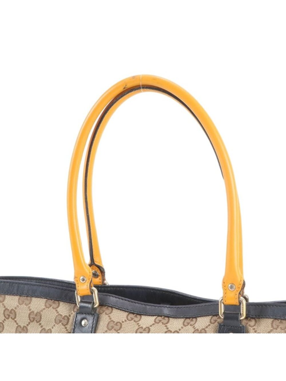 Gucci GG Canvas Leather Tote Shoulder Hand Brown - Picture 2 of 12